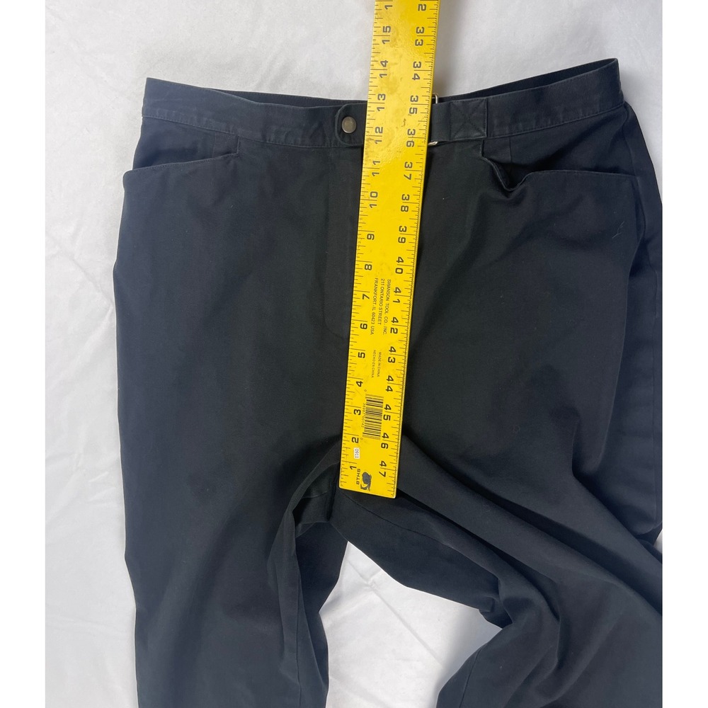 TALBOTS Black High Waisted Straight Leg Trousers with Side Buckle Detail SIZE 14 - Picture 5 of 16